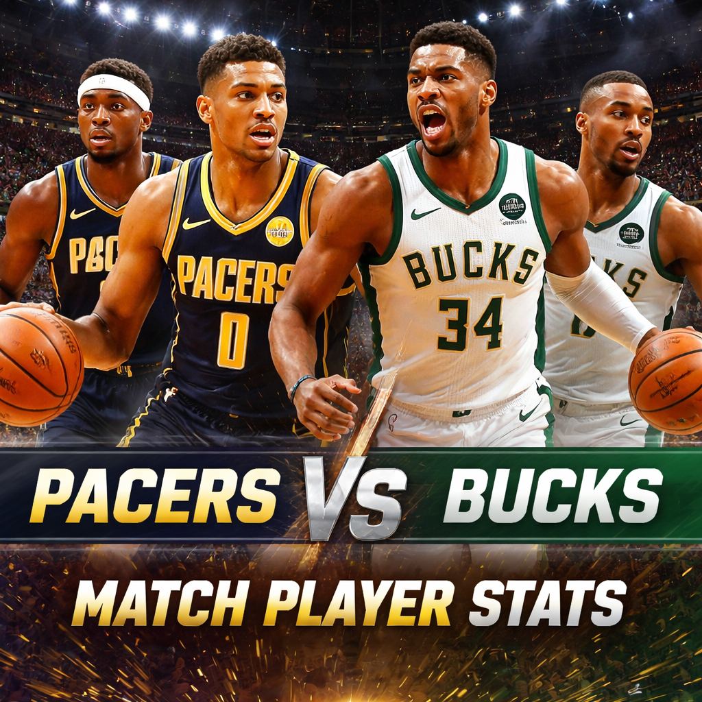 pacers vs milwaukee bucks match player stats